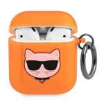 Etui KARL LAGERFELD Apple AirPods Choupette Pomarańczowy Case