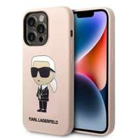 Etui Karl Lagerfeld Klhcp14lsnikbcp Iphone 14 Pro 6,1" Hardcase Różowy/pink Silicone Ikonik Case