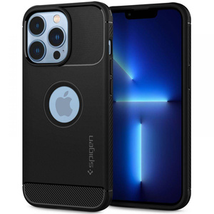 Etui Spigen iPhone 13 Pro  Rugged Armor Etui Matte Black Case + Szkło Hartowane Spigen Glas.tr Slim